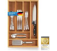 Dimono® Range-Couverts Bambou Extensible - 7 à 9 Compartiments