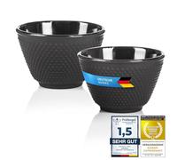 Dimono Tasses à thé asiatiques Tasse à thé traditionnelle en fonte, lot de 2