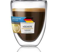 Dimono® Verre à Espresso Double Paroi 80 ml - Borosilicaté Soufflé | Effet flottant visuel - verre isolant soufflé à la bouche - compatible lave-vaisselle - idéal ristretto