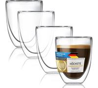 Dimono® Verres à Espresso Double Paroi 80 ml - Set de 4