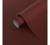 Dimoon Papier peint autocollant rouge foncé pour nouveaux matériaux respectueux de l'environnement, papier peint épais en relief, adapté aux locataires, pour comptoir, chambre à coucher, 1 000,8 x 45