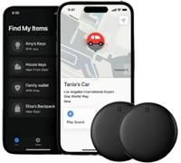 Dimova GPS GP90 Tracker Portable sans Abonnement Tracker Précis Compatible avec Les Voitures, Les Valises Et Les Objets De Valeur(Apple-Paquet de 2)