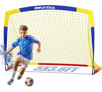 Dimples Excel But de Football Filet pour Jardin Extérieur Entraînement de Football pour Les Amateurs de Football (5'×3.6'- Bleu Jaune)
