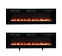 Dimplex Cheminée électrique Sierra 60" / 152 cm - Cheminée décorative avec Chauffage et Faux feu - Effet de Flamme LED réaliste - À Poser, encastrer ou Suspendre - Commande Via Application - 152,4 cm