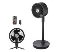 DIMPLEX DUOCOOL Smart Ventilateur sans Fil 2-en-1, Ventilateur sur Pied & de Table, Batterie 45 h, 5 Vitesses + Turbo, Portée 20 m, Silencieux 36 dB, App, Google Home & Alexa, Télécommande, Noir