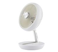 Dimplex DXRCFN Ventilateur de bureau sans fil, silencieux, autonomie de 15 heures, 4 modes de ventilateur, 4 000 mAh, moteur CC, design pliable pour un rangement facile, USB-C, sac à poussière, sangle