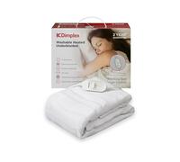 Dimplex DXUBK Couverture chauffante Lavable en Machine avec Plus de Chaleur des Pieds - King - Blanc