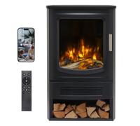 Dimplex Oakridge Cheminée électrique 2000 W, Optiflame, Wi-Fi | Cheminée électrique autonome : flamme réglable sur 3 côtés, contrôle par application, fonction chauffage jusqu'à 60 m³