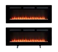 Dimplex - Sierra 48"" - Cheminée électrique avec chauffage murale ou sur pied - Optiflame, 1600W, Commande via application