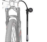 Dimweca Pompe à Fourche Haute Pression 300 PSI pour Vélo VTT - Universelle avec Manomètre et Bouton Purge d'air, Accessoires Montagne