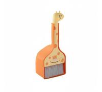 DimyFew Balai Enfant Ensemble Jouet Balayette Pelle Petit Format Poils Souples Compact Approprié à Crèche Organisation Enfant , Jaune+Orange
