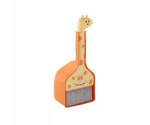DimyFew Balai Enfant Ensemble Jouet Balayette Pelle Petit Format Poils Souples Compact Approprié à Crèche Organisation Enfant , Jaune+Orange