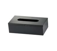 DimyFew Boîte à Mouchoirs En Acier Inoxydable Anti-rouille Distributeur de Serviettes Rectangulaire Rangement Pratique pour Napperons Boîte Décorative pour Ta, Noir