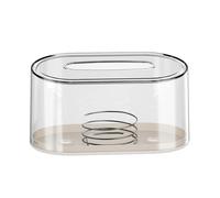 DimyFew Boîte à Mouchoirs Support et Boîte Distributrice Rangement de Comptoir avec Ressort pour Usage Pratique Approprié pour Salon Cuisine et Bureau, Clair
