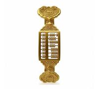 DimyFew Boulier avec Décors Motif Propice Doré Boulier Décoratif Sculpté Objet Décoration pour Professionnels, Bureau, Inauguration, Abacus Ruyi En Alliage