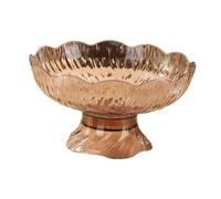 DimyFew Coupe Fruit sur Pied Créatif avec Plateau Multifonction Moderne Support Élégant En Pp Rangement pour Décoration de Table Adapté Au Salon Cui, Couleur Café