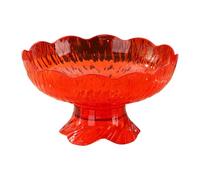 DimyFew Coupe Fruit sur Pied Créatif avec Plateau Multifonction Moderne Support Élégant En Pp Rangement pour Décoration de Table Adapté Au Salon Cui, Rouge