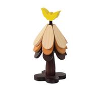 DimyFew Dessous de Plat Tapis de Table sous-verre Support de Pot Manique Pliable En Forme D'Arbre En Bois Massif Adapté pour La Protection de La Table et La, Chauve-souris Jaune