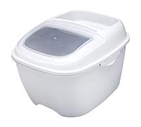 DimyFew Distributeur de Céréales Boîte de Rangement de Grains Contenant à Couvercle Hermétique Seau en Plastique Étanche Résistant pour Conservation A, Gris