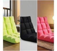 DimyFew Fauteuil Sol avec Dossier Réglable Matelassé Chaise Sol Pliable Portable Fauteuil Pliable pour Joueurs, Espace Lecture, Vert Pomme