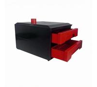 DimyFew Filtre D'aquarium à Sec et Humide Double Bac Rouge Boîte Filtration à Ruissellement Usage Domestique