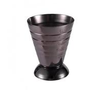DimyFew Gobelet Mesureur Poli Verre Mesureur Robuste Bar, Jigger Magique Plaqué Noir