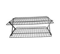 DimyFew Grille Refroidissante Support Pâtisserie Tapis Filtre Fer Organisateur Multifonction Nettoyage Facile Adapté Cuisine Salle à Manger Barbecue Fête Piqu, 2 Niveaux
