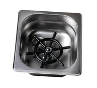 DimyFew Lave-verres Automatique Rinçage Tasses Accessoires Évier Cuisine Acier Inoxydable Couverture Complète Cinq Trous Adapté à Café Bar, Argent