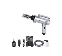 DimyFew Mini Nettoyeur Haute Pression Portable Auto-Amorçant Lance Lavage Voiture sans Fil Multifonctionnel pour Voyageurs, Garage, 12 V, Coffret En Plastique, Gris