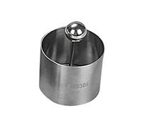 DimyFew Moule à Dessert Froid, Cercle à Gâteaux, Ustensile de Cuisine Créatif à Fond Plat avec Plaque de Pression en Acier Inoxydable pour Tiramisu, Salade, S, S