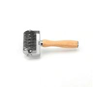DimyFew Pizza Roller Rouleau Pâte Lattice Découpeur Grille avec Poignée Bois pour Coupe Fluide et Uniforme Rendu Décoratif Tressé Usage Prolongé Agréable, S Lattice Roller