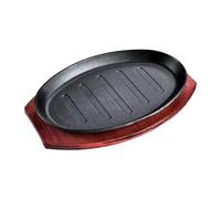 DimyFew Plaque à Griller pour Steak, Barbecue, Plat de Service, Poêle à Griller Antiadhésive pour Légumes, Poêle à Fajitas, Poêle Grésillante pour La Cuisine, 12 pouces