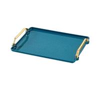 DimyFew Plateau de Service avec Poignées, Assiette à Multifonctionnelle et Pratique pour Bar, Cuisine, Salle à Manger, Plateau Ottoman, Présentoir à, vert
