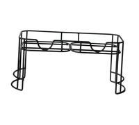 DimyFew Porte-distributeur de Boissons Double En Verre, Support de Rangement pour Bouteilles et Bocaux, Support pour Distributeur de Boissons Idéal pour Les F, Noir