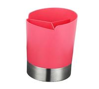 DimyFew Porte-pailles 3 Compartiments pour Pailles Distributeur de Pailles Organiseur de Couverts Boîte de Rangement pour Ustensiles avec Fond Amovible En Aci, Rose