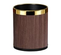 DimyFew Poubelle En Bois élégante pour La Maison Moderne, Bouteille verticale dorée de 10 litres
