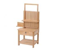 DimyFew Siège d'Artiste Réglable Chevalet Tabouret Poste de Peinture avec Rangement Tiroir et Plateau Latéral en Bois de Hêtre, Moderne Réglable En Hauteur Avec Tiroir Bois Massif Bois De Pin