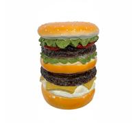 DimyFew Siège Décoratif Hamburger Tabouret Pièce Patty Support Sculpture en Oxyde Ornement Motif Burger Figuration pour Adaptation à Scénographie Fête Vitrine Maison Taille Unique