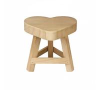 DimyFew Tabouret à Fleurs en Bois Massif Style Nordique Tabouret en Bois à 3 Pieds Décoratif Article Déco pour Jardin, Salon, Heart Natural