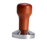DimyFew Tasseur à Café Presse Espresso Poignée Bois Accessoire Plate Aluminium Compatible Machines Café pour Maison Bar Restaurant, couleur café 51mm