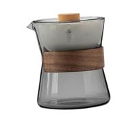 DimyFew Théière en Verre pour Feuilles Mobiles, Cadeaux pour Hommes et Femmes, Infuseur Amovible Portable, Bouilloire à Thé élégante, Machine à Thé pour La Ma, Gris avec Couvercle