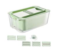 DimyFew Ustensile de Cuisine pour trancher Pommes de Terre, Carottes et Fromage, Vert à 6 Lames
