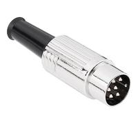 BKL Electronic - Connecteur DIN mâle droit 0208026 - 8 pôles - argent - 1 pc
