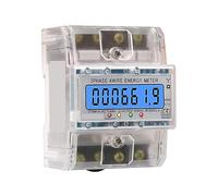 Din Rail 100A 3 phases 4 fils électronique Watt compteur d'énergie wattmètre KWh LCD rétroéclairage affichage avec couvercle Transparent pour la maison(Transparent Shell)
