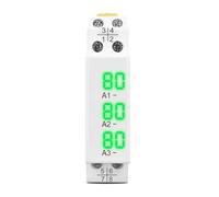 Din Rail 18mm Meter AC 100A 220V 380V Three Phase Modular ammeterIndicator LED Digital Display Detector CZAOINCU(Not Transparent)