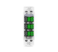 Din Rail 18mm Meter AC 100A 220V 380V Three Phase Modular ammeterIndicator LED Digital Display Detector AUOQKQUT(Transparent)