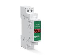 Din Rail 18mm Voltage Meter AC 60-450V 220V 380V Single Three Phase Modular Voltmeter Indicator LED Digital Display Detector,pratique