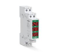 Din Rail 18mm Voltage Meter AC 60-450V 220V 380V Single Three Phase Modular Voltmeter Indicator LED Digital Display Detector,pratique