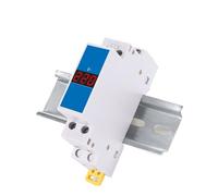 Din Rail 18mm Voltage Meter AC 80-500V 220V 380V Single Three Phase Modular Voltmeter Indicator LED Digital Display Detector MQXFCZUX(Single Phase)
