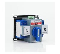 Din Rail 2P 4P ATS Dual Power Automatic Transfer Switch Uninterrupted Power Solar transfer switch 63A Auto/Manual MCB AUOQKQUT(2P 220V)
